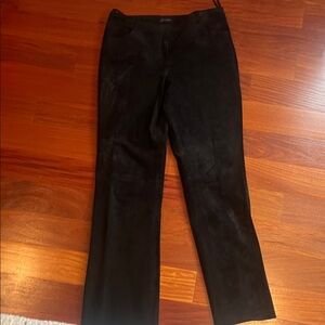 Context leather Black Suede Pants